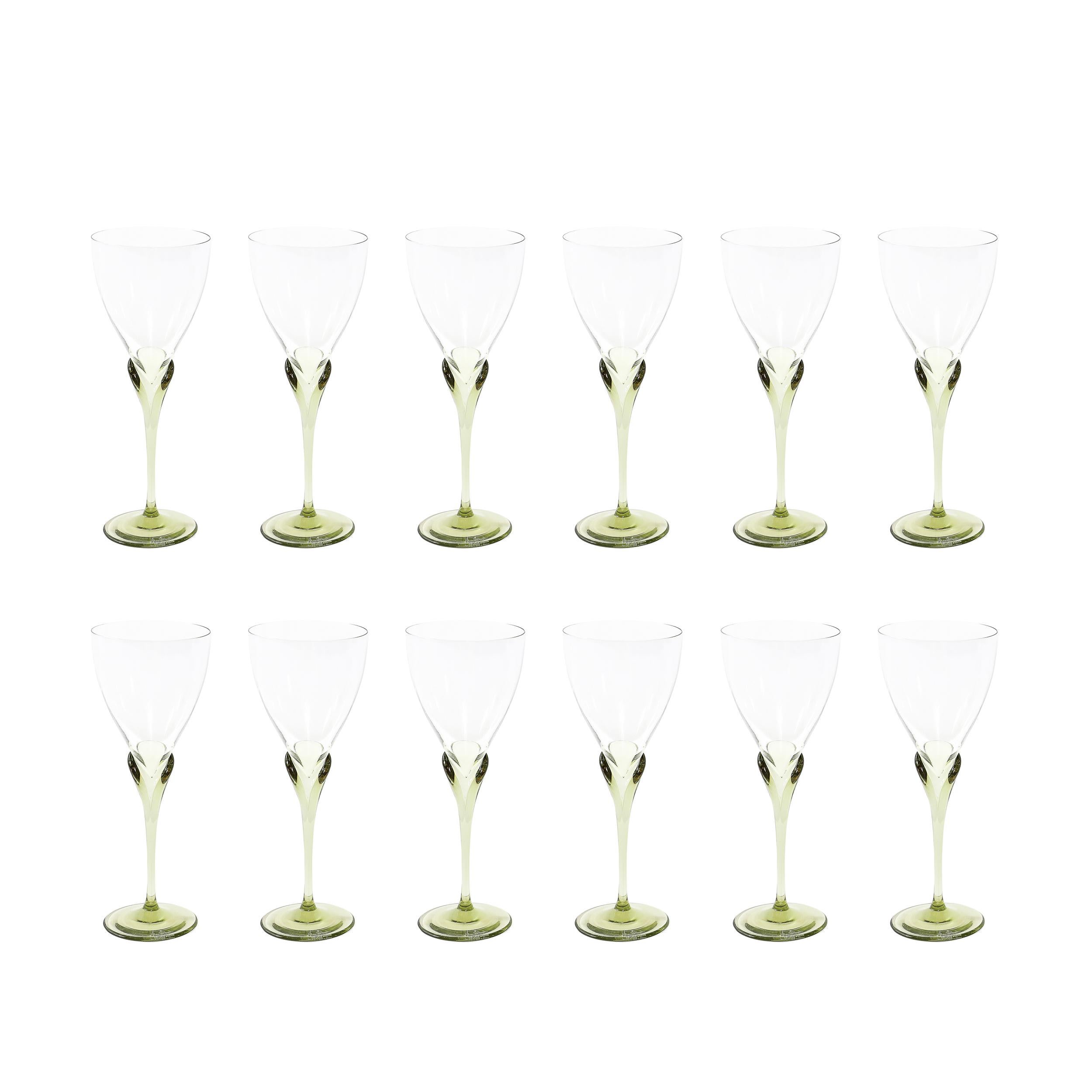 Tedesco Set di 36 bicchieri di cristallo per acqua, vino e champagne Rosenthal con motivo Papyrus in vendita