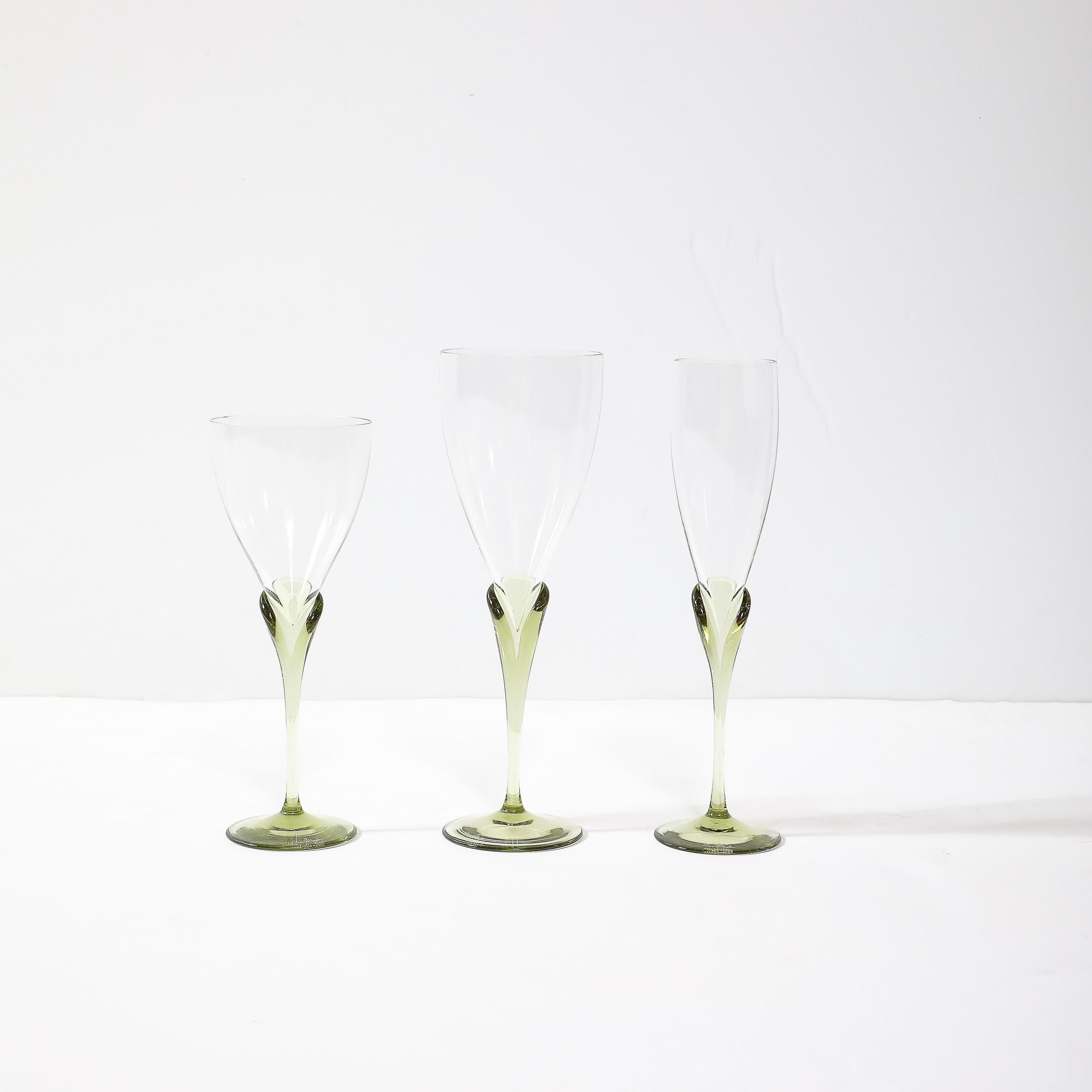 Cristallo Set di 36 bicchieri di cristallo per acqua, vino e champagne Rosenthal con motivo Papyrus in vendita
