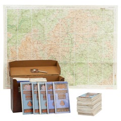 Set Of 37 Bartholomew's Road Maps In Leather Case