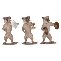 Set of 38 Viennese Bronze Dogs of Various Sizes and Finishes