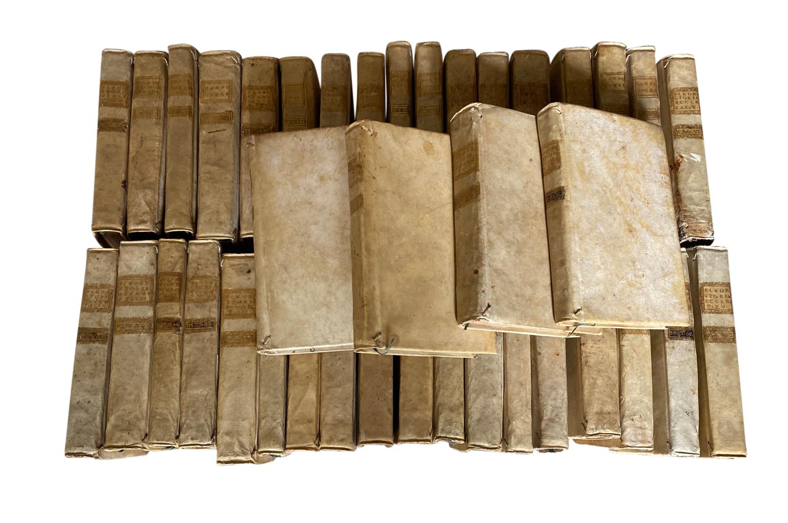 Set of 39 18th Century Italian Vellum Books In Good Condition For Sale In Atlanta, GA
