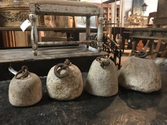 Set of Four 17th Century Bell Tower Clock Counterweights