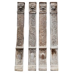 Set of 4, 18th Century Carved Oak Wall Panels