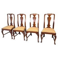 Set Of 4 18th Century George I Walnut Dining Chairs