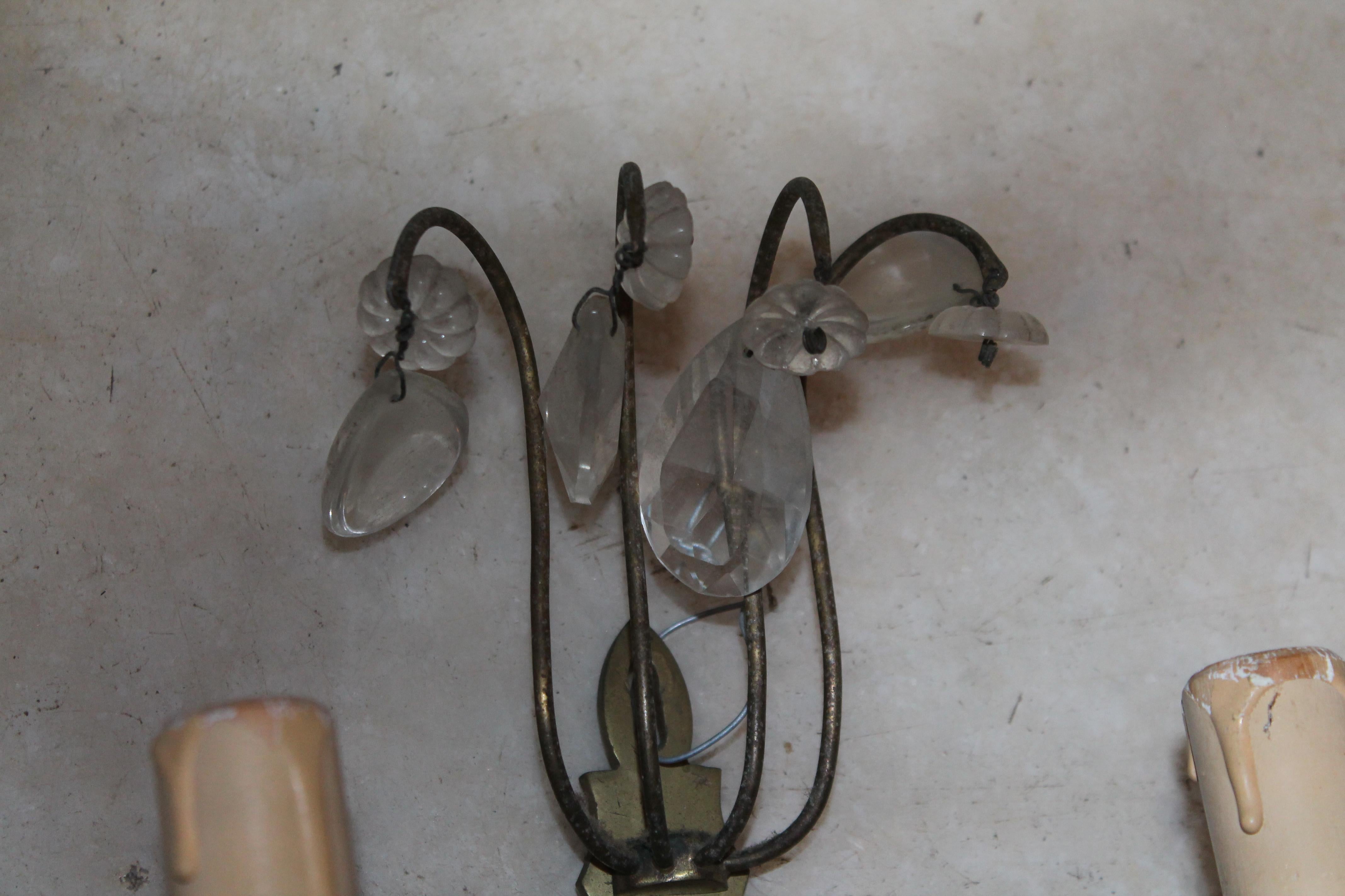 Set of 4 1920's French Louis XV style Bronze Sconces  For Sale 3