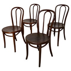 Set of 4 1930's Antique Bentwood Thonet Dining Chairs