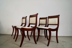 Set of 4 1930's Antique Duncan Phyfe Style Klismos Dining Chairs