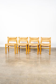 Juego de 4 sillas de comedor Dordoña de los años 50, de Charlotte Perriand para Robert Sento