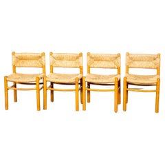 Set of 4 1950s Dordogne Dining Chairs by Charlotte Perriand for Robert Sento