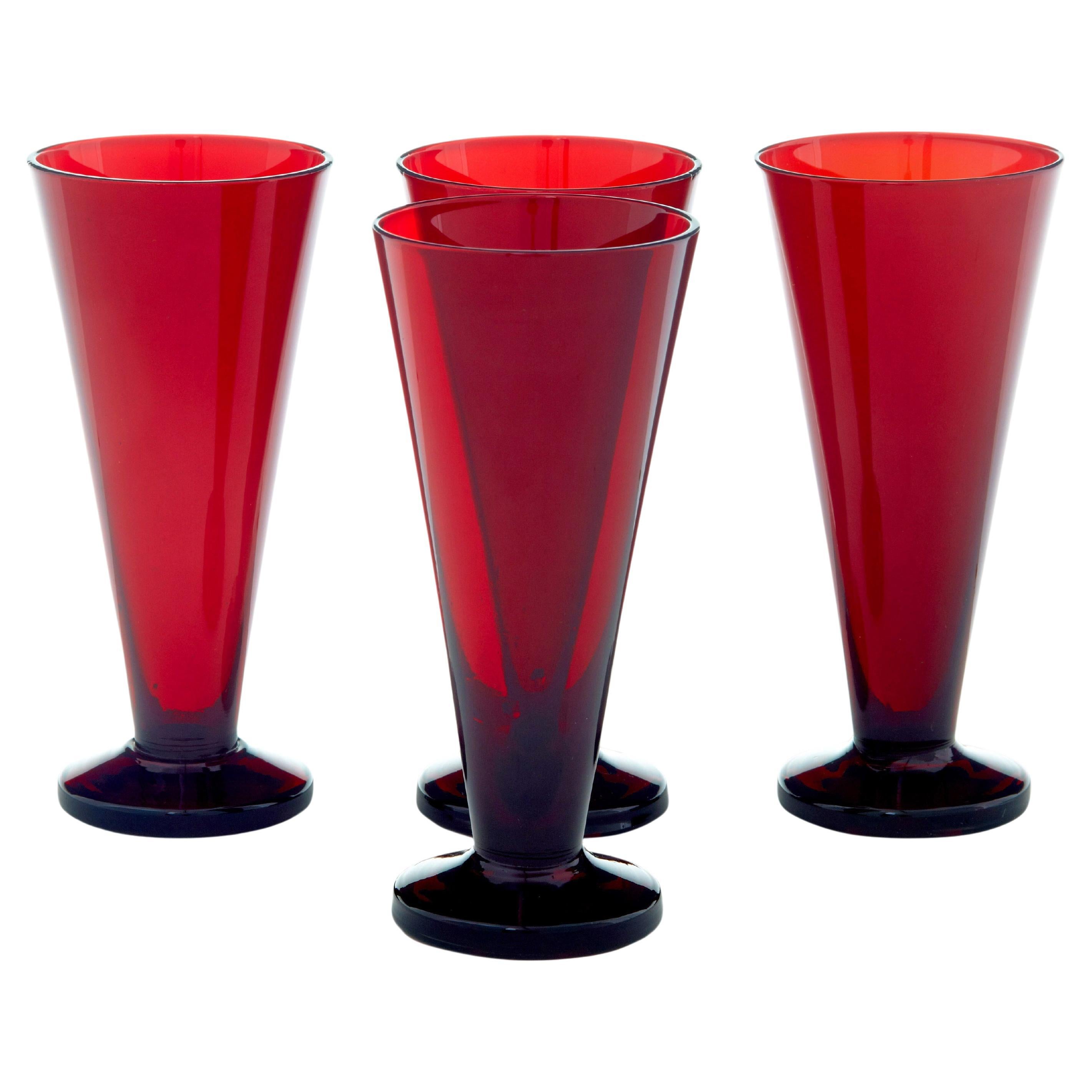 Set of 4 1950’s Scandinavian glasses by monica bratt