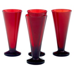 Juego de 4 vasos escandinavos de los años 50 de Monica Bratt