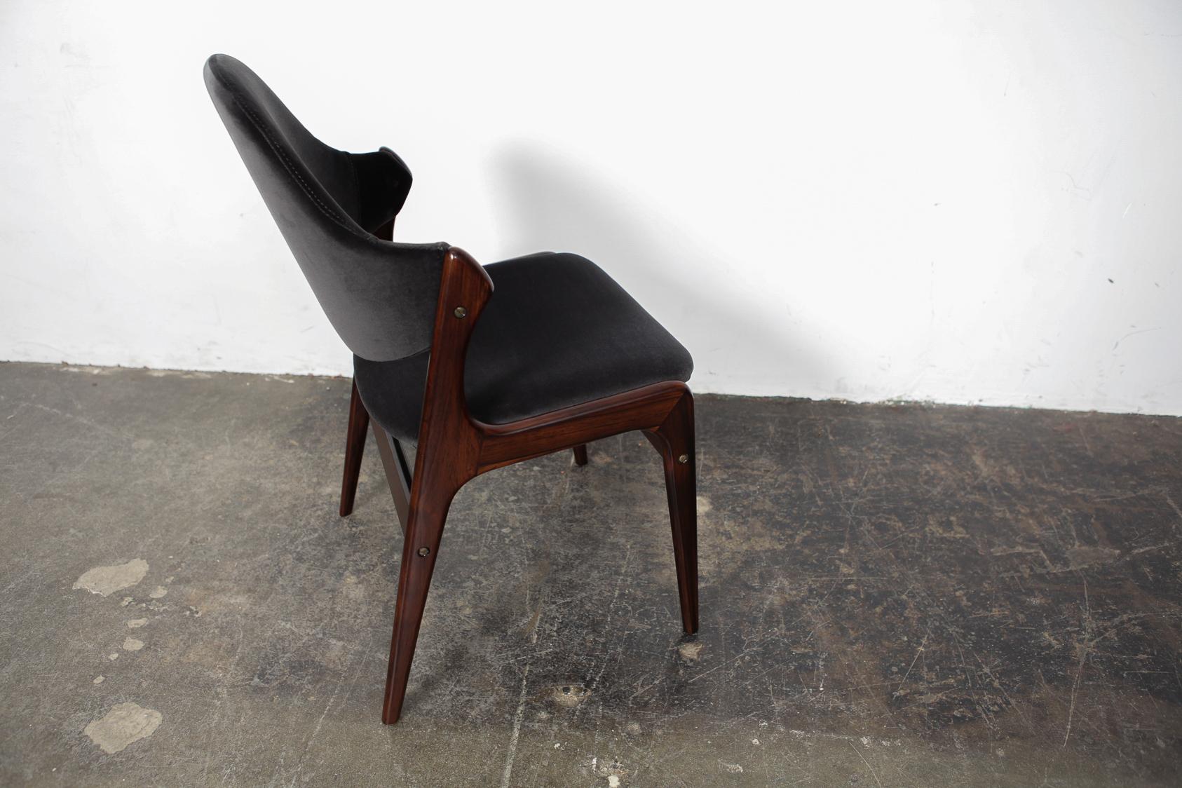 Set of 4 1960s Danish Solid Rosewood Dining Chairs by Gern Mobelfabrik 1