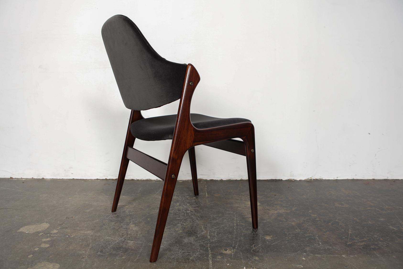 Set of 4 1960s Danish Solid Rosewood Dining Chairs by Gern Mobelfabrik 2
