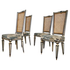 Satz von 4 1960's Hollywood Regency Esszimmerstühlen im italienischen Stil von Karges