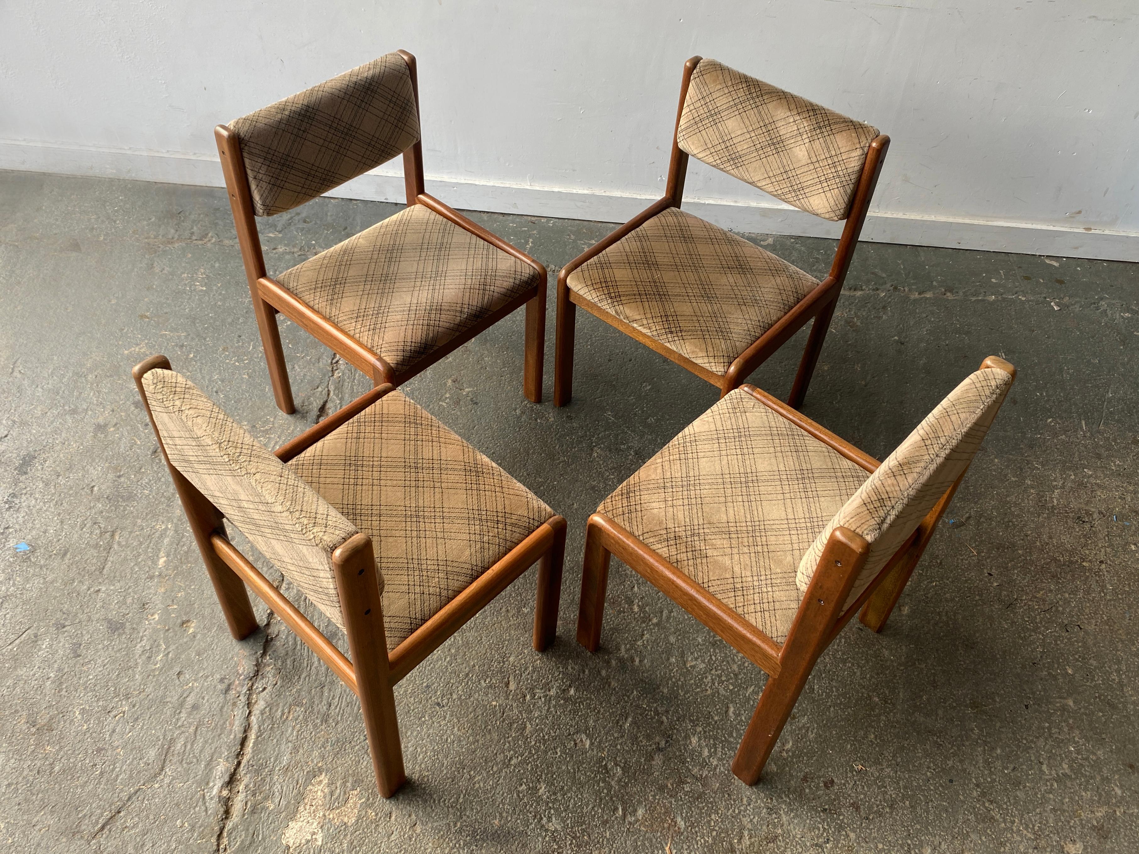 Fabric Set of 4 1960’s Mid-Century Dining Chairs by G Plan For Sale