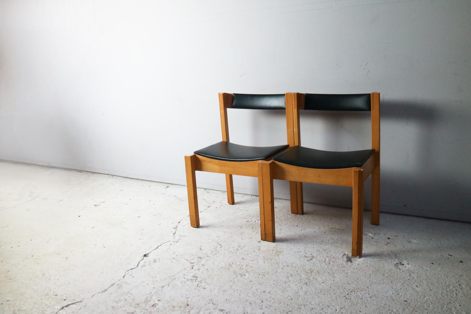 British Set of 4 1960s Mid-Century Modern Clive Bacon Jigsaw Chairs For Sale