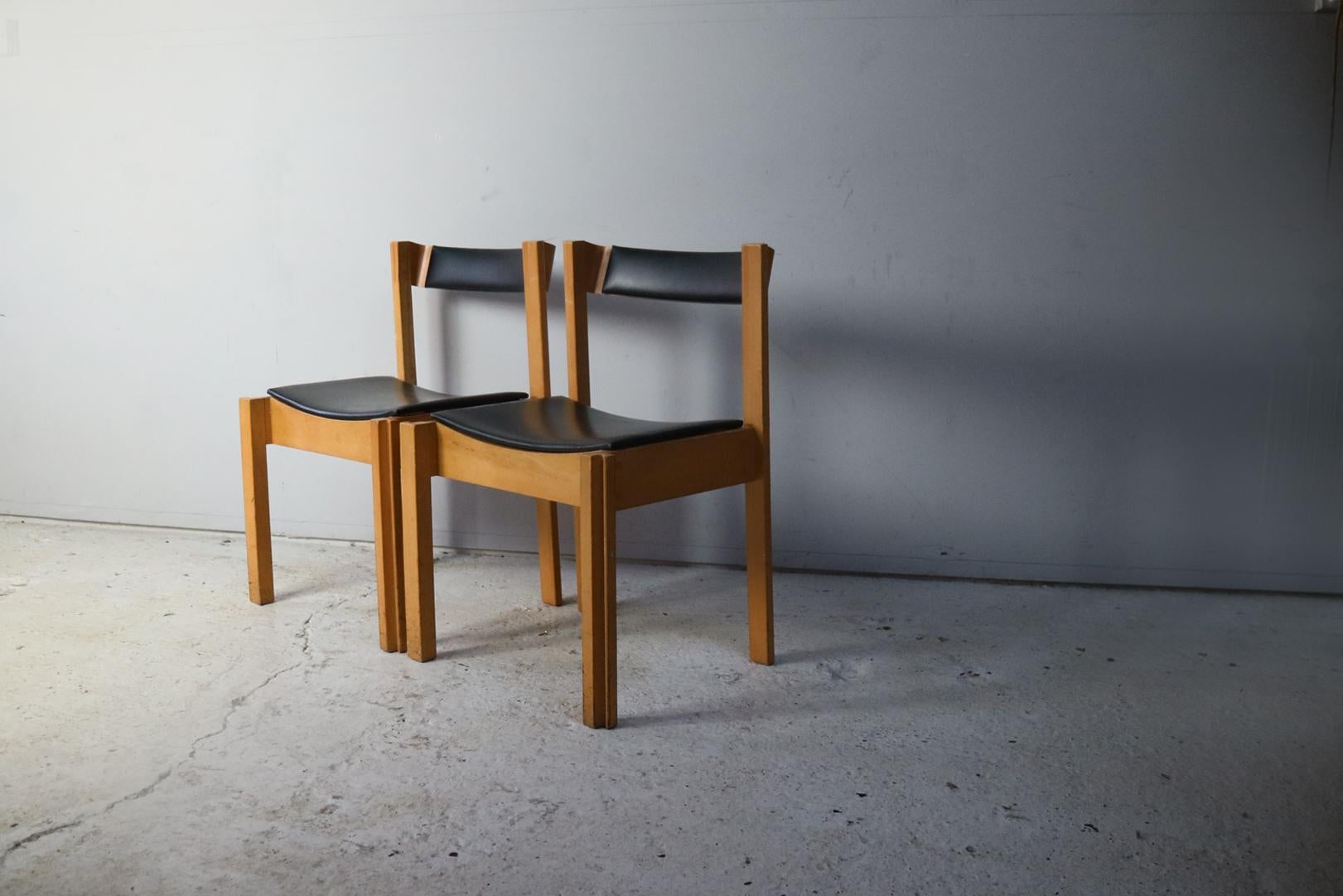 Set of 4 1960s Mid-Century Modern Clive Bacon Jigsaw Chairs In Good Condition For Sale In London, GB