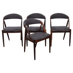 Set of 4 1960s Solid Rosewood Dining Chairs Model 31 by Kai Kristiansen