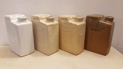 Set of 4 1960s West German Marei Keramik Jerry Can Vases