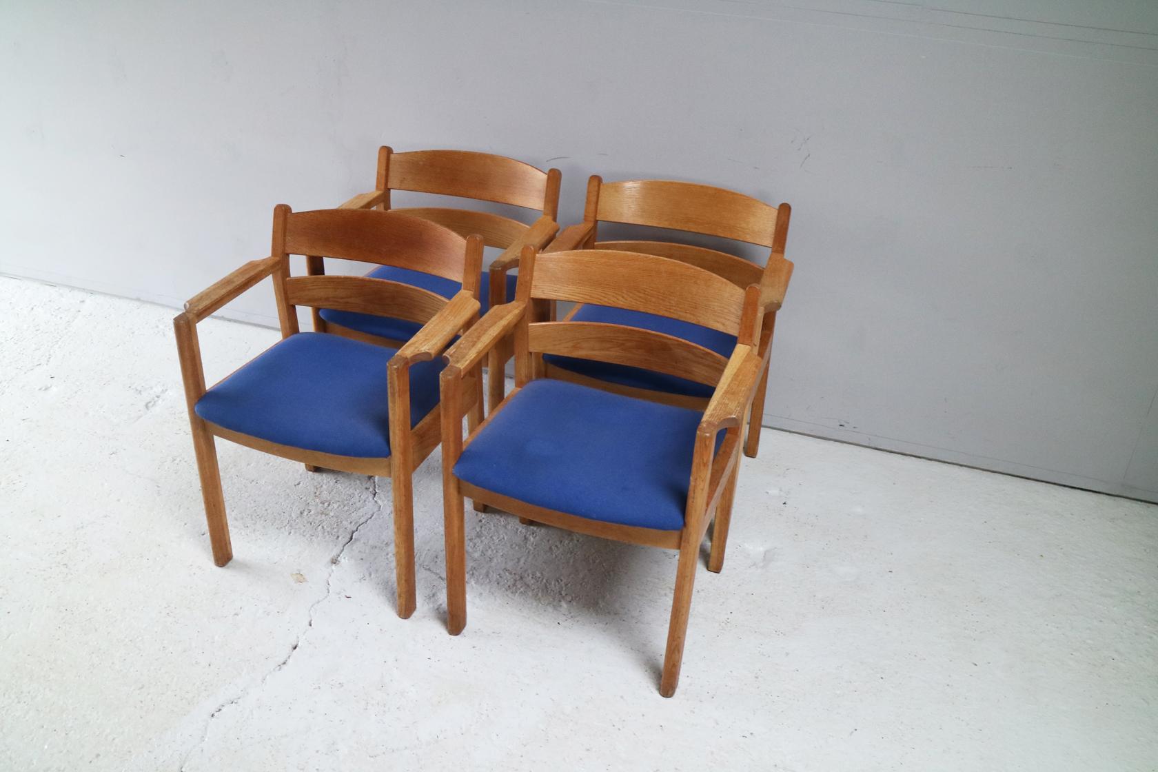 Late 20th Century Set of 4 1970s Danish Midcentury Chairs by F. D. B. Mobler For Sale