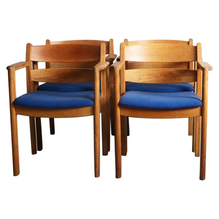Set of 4 1970s Danish Midcentury Chairs by F. D. B. Mobler For Sale