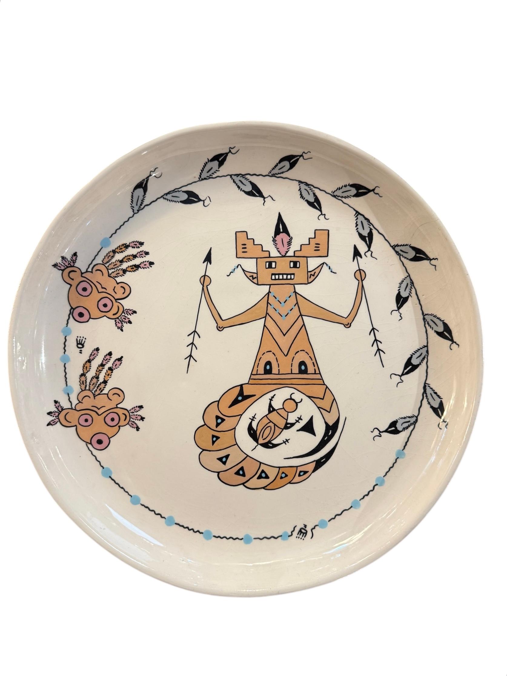 Elevate your dining experience with this exquisite set of four tableware pieces by renowned ceramic artist Genevieve Golsh, crafted in the 1970s. Each piece showcases her signature earthy tones and organic forms, blending rustic charm with