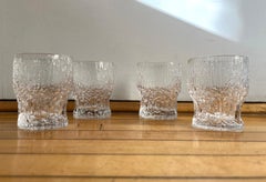 Set of 4 1970s Icicle Art Aslak Whiskey Glasses by Tapio Wirkkala for Iittala