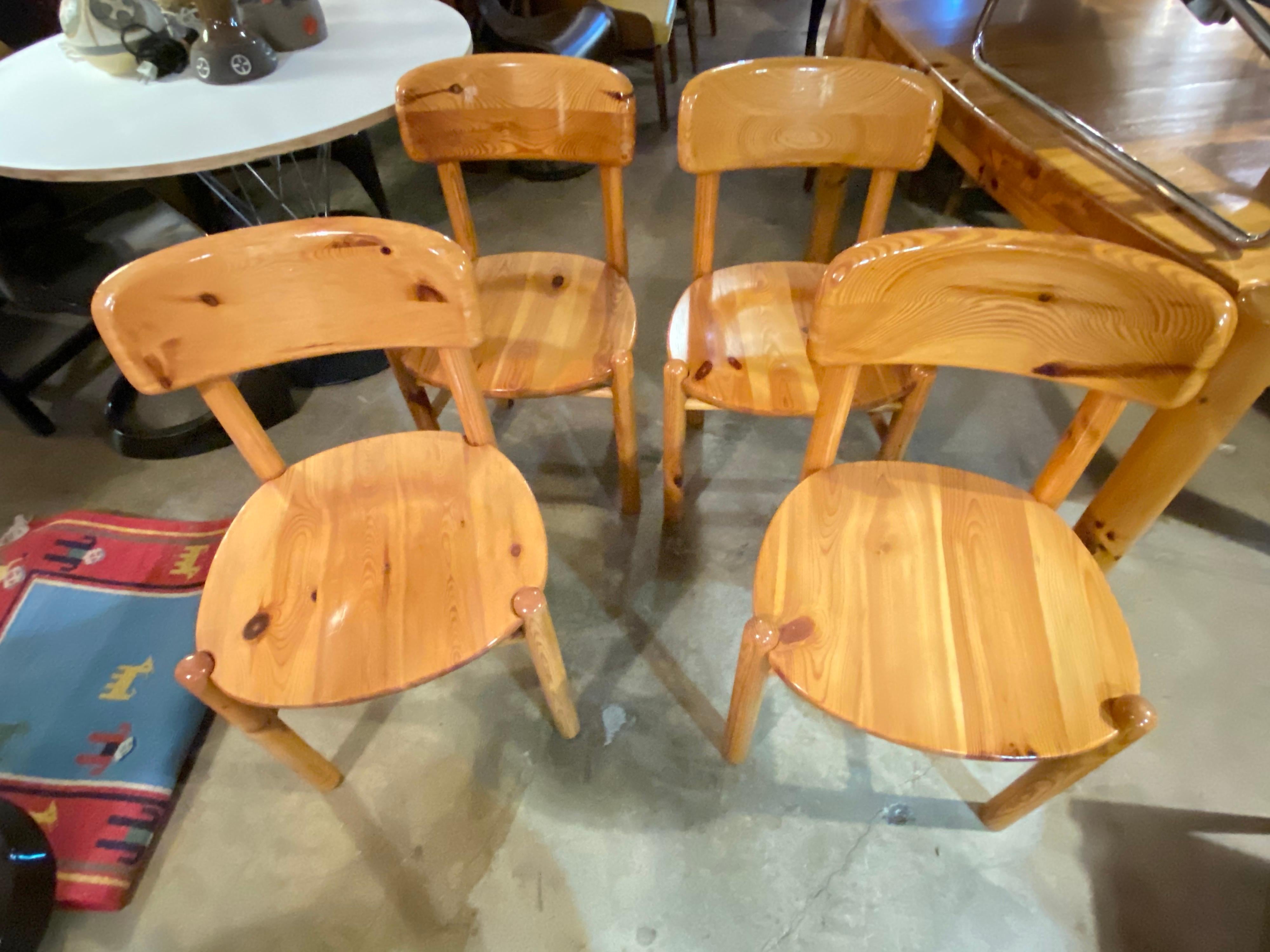 Danish 1970s Mid-Century Pine Dining Chairs by Rainer Daumiller - sold separately 