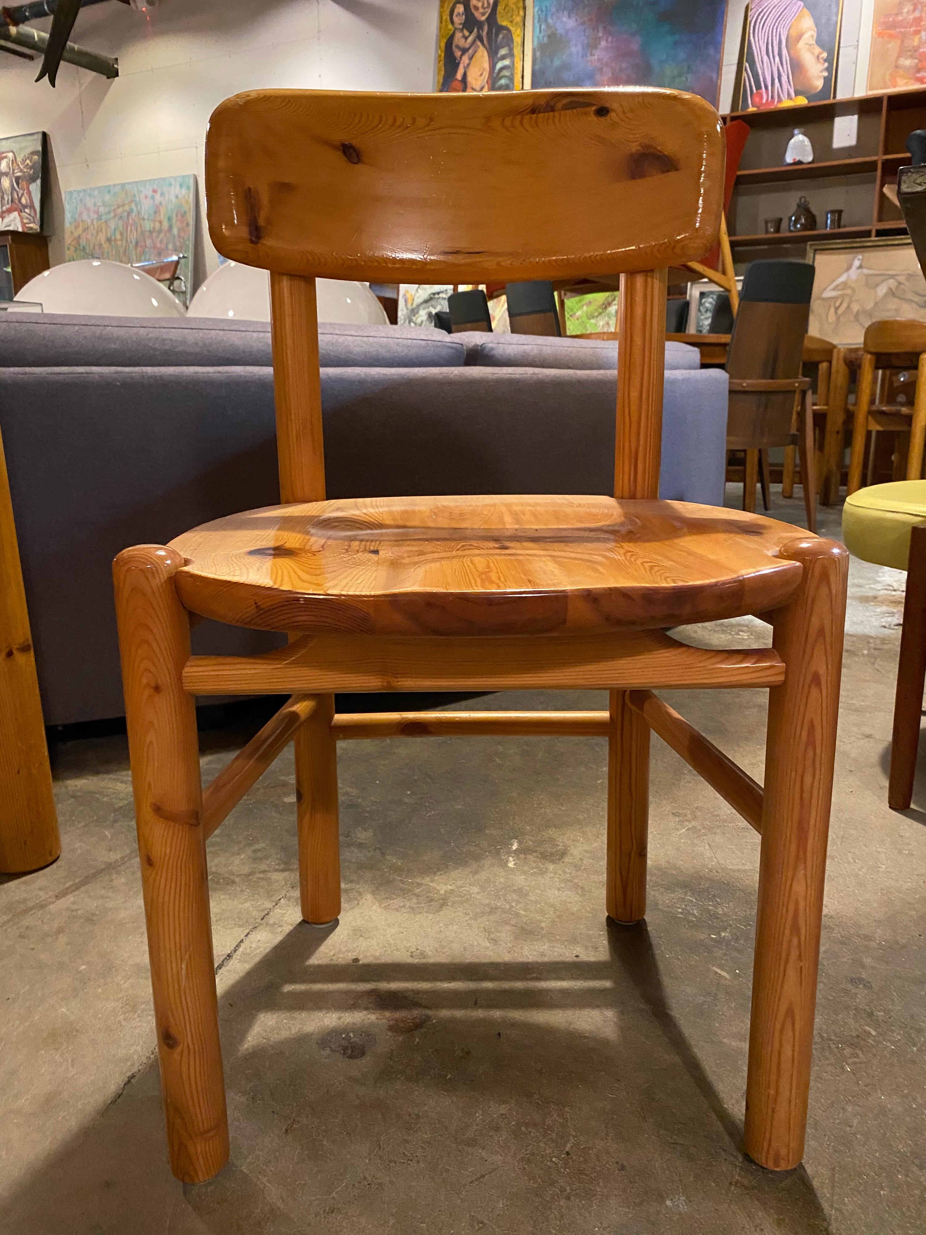 1970s Mid-Century Pine Dining Chairs by Rainer Daumiller - sold separately  In Good Condition In San Antonio, TX