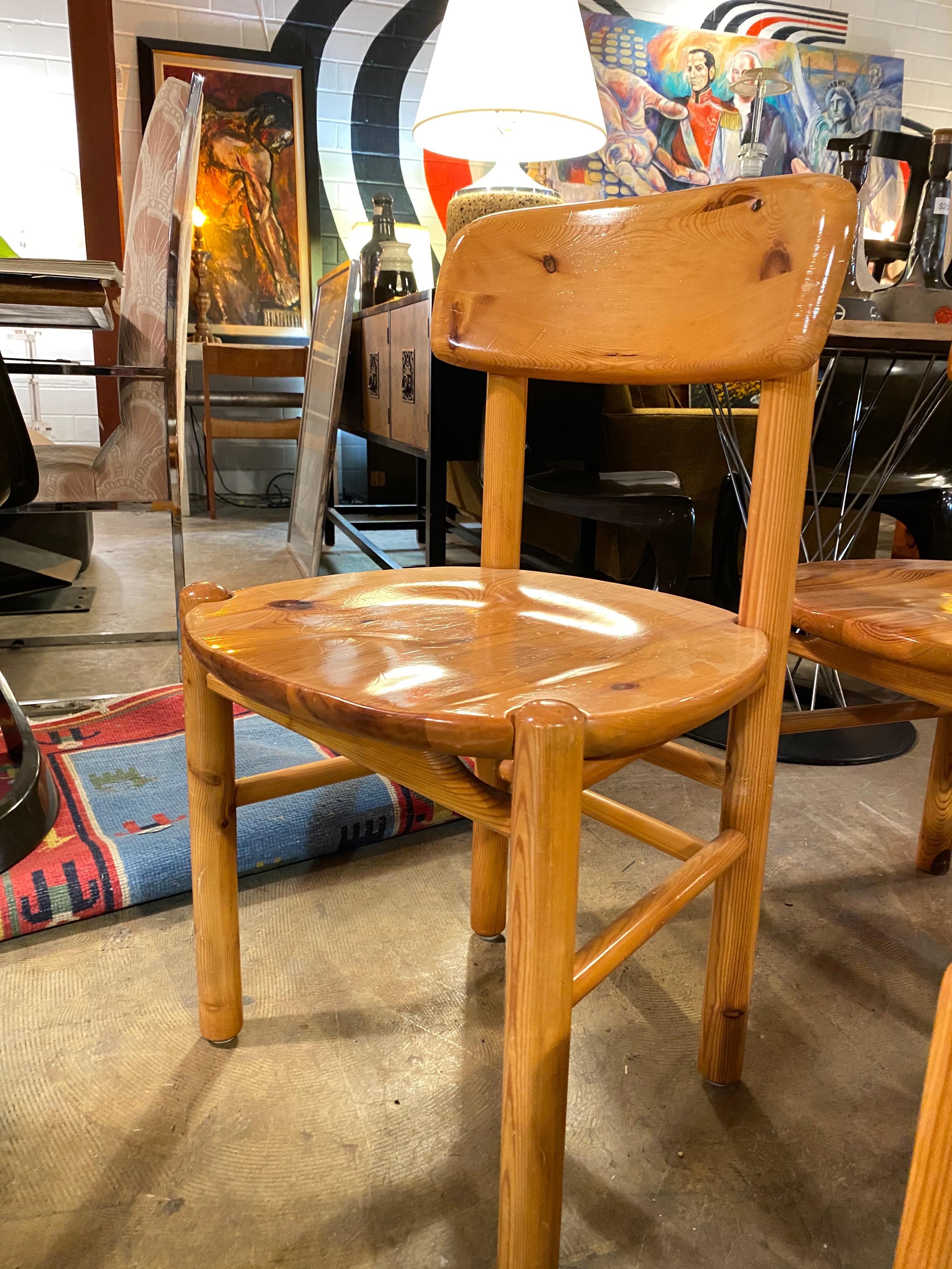 20th Century 1970s Mid-Century Pine Dining Chairs by Rainer Daumiller - sold separately 