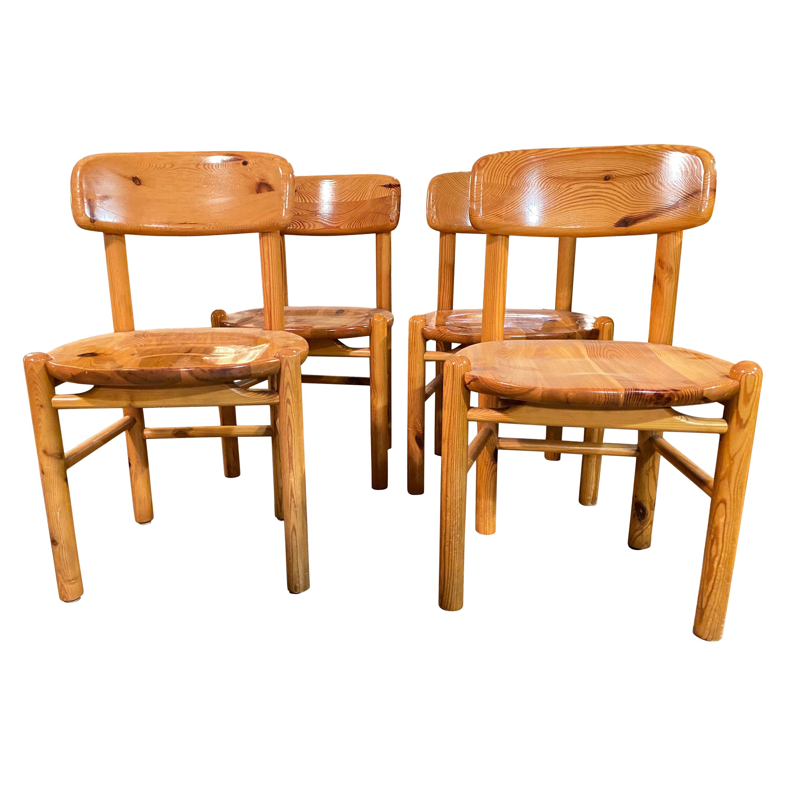 1970s Mid-Century Pine Dining Chairs by Rainer Daumiller - sold separately 