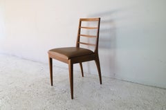 Set of 4 1970s Midcentury Teak and Vinyl Dining Chairs by McIntosh