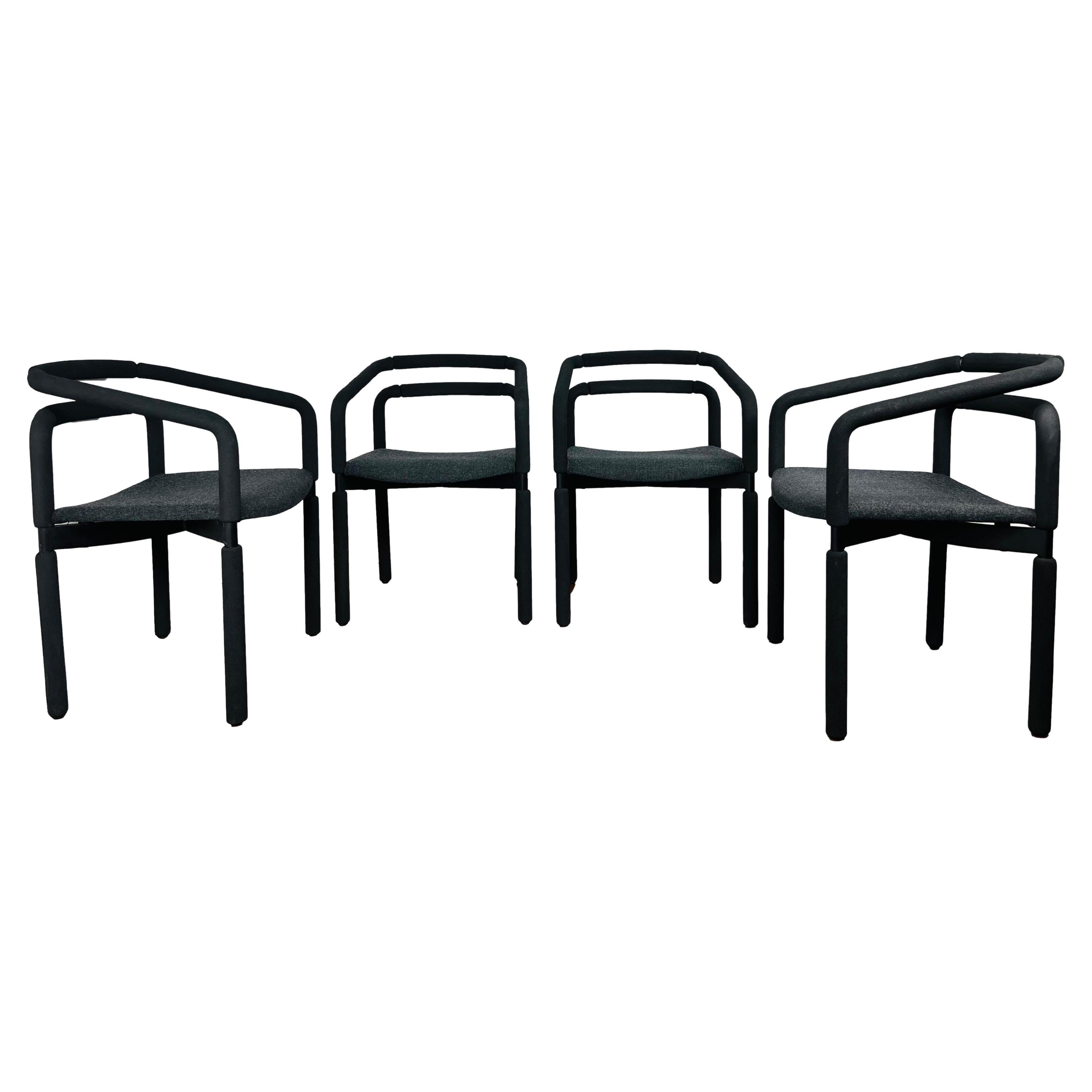 Set of 4 1980s "Rubber Chairs" by Brian Kane for Metropolitan Furniture