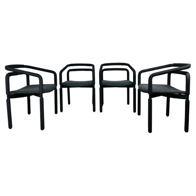 Set of 4 1980s "Rubber Chairs" by Brian Kane for Metropolitan Furniture For Sale