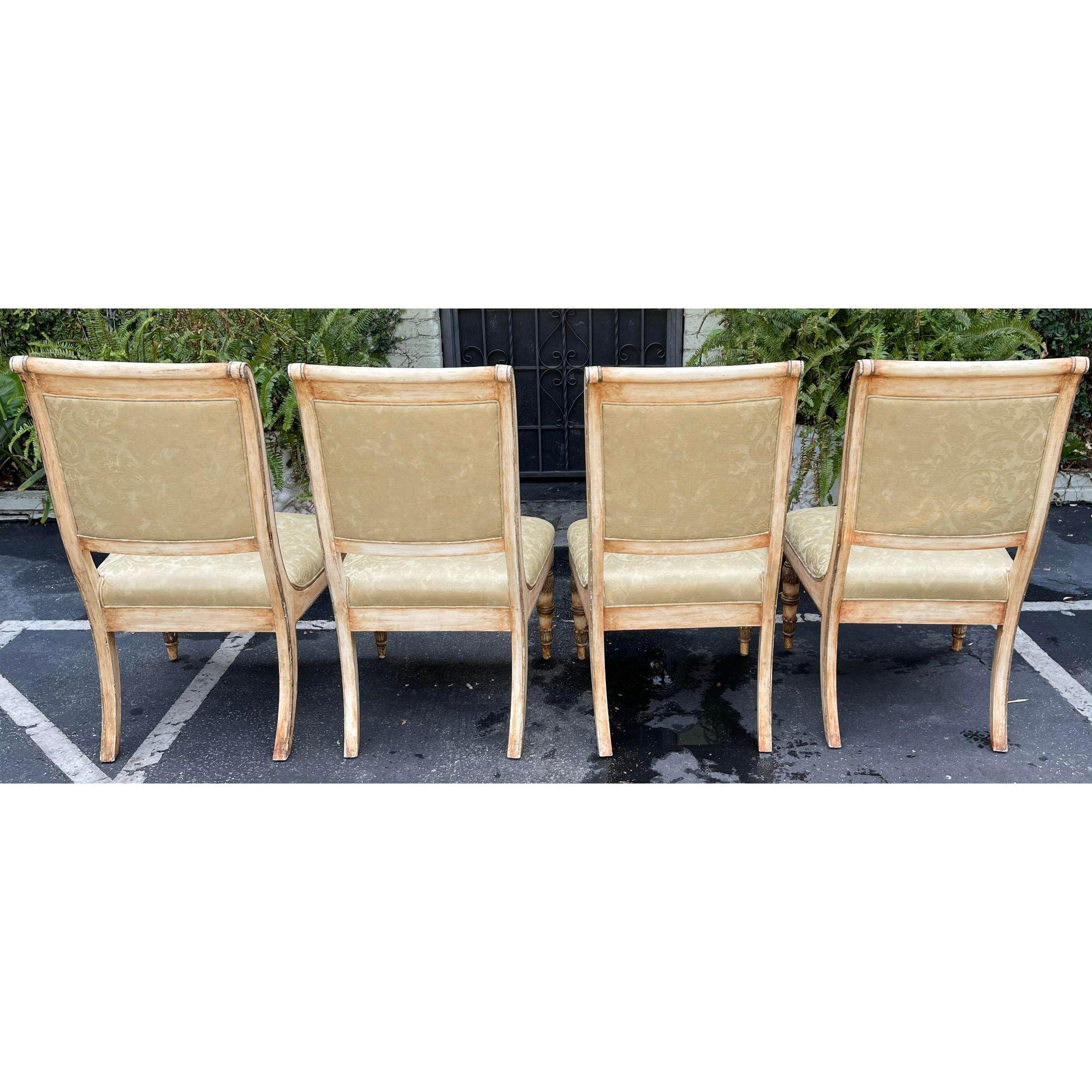 Contemporary Set of 4, 19th C Style Charles Pollock Russian Imperial Dining Chairs For Sale