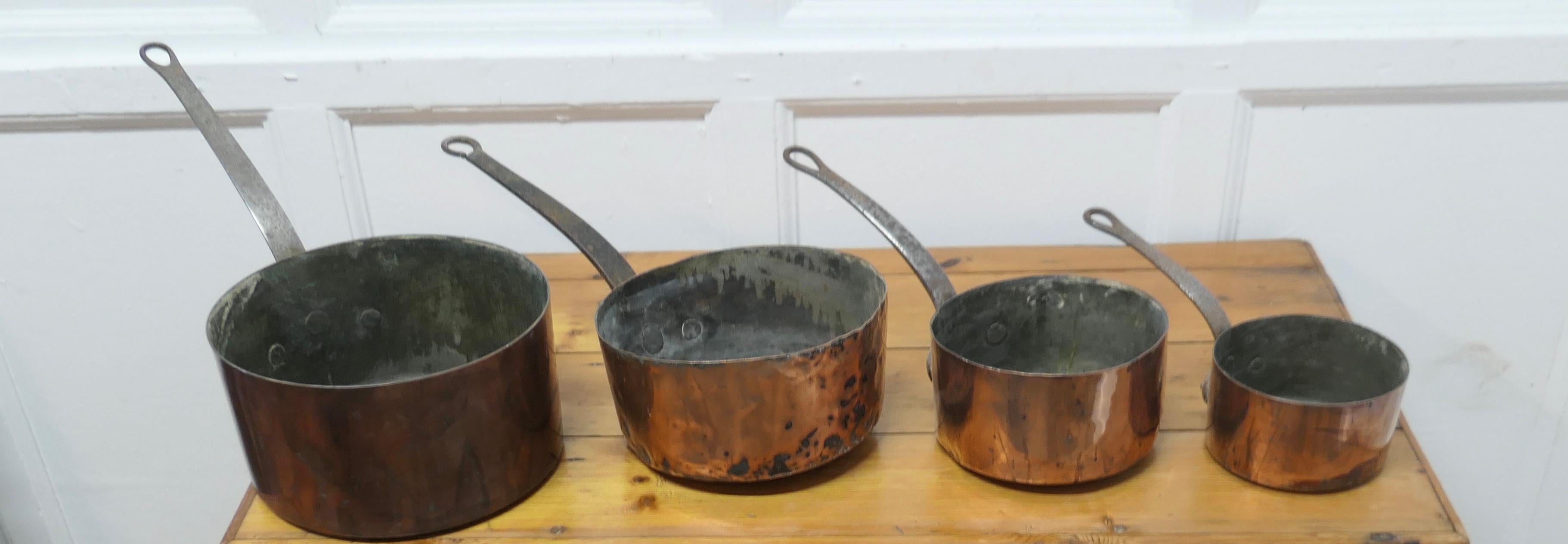 old copper pots