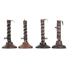 Set of 4 19th Century Courting Candle Holders