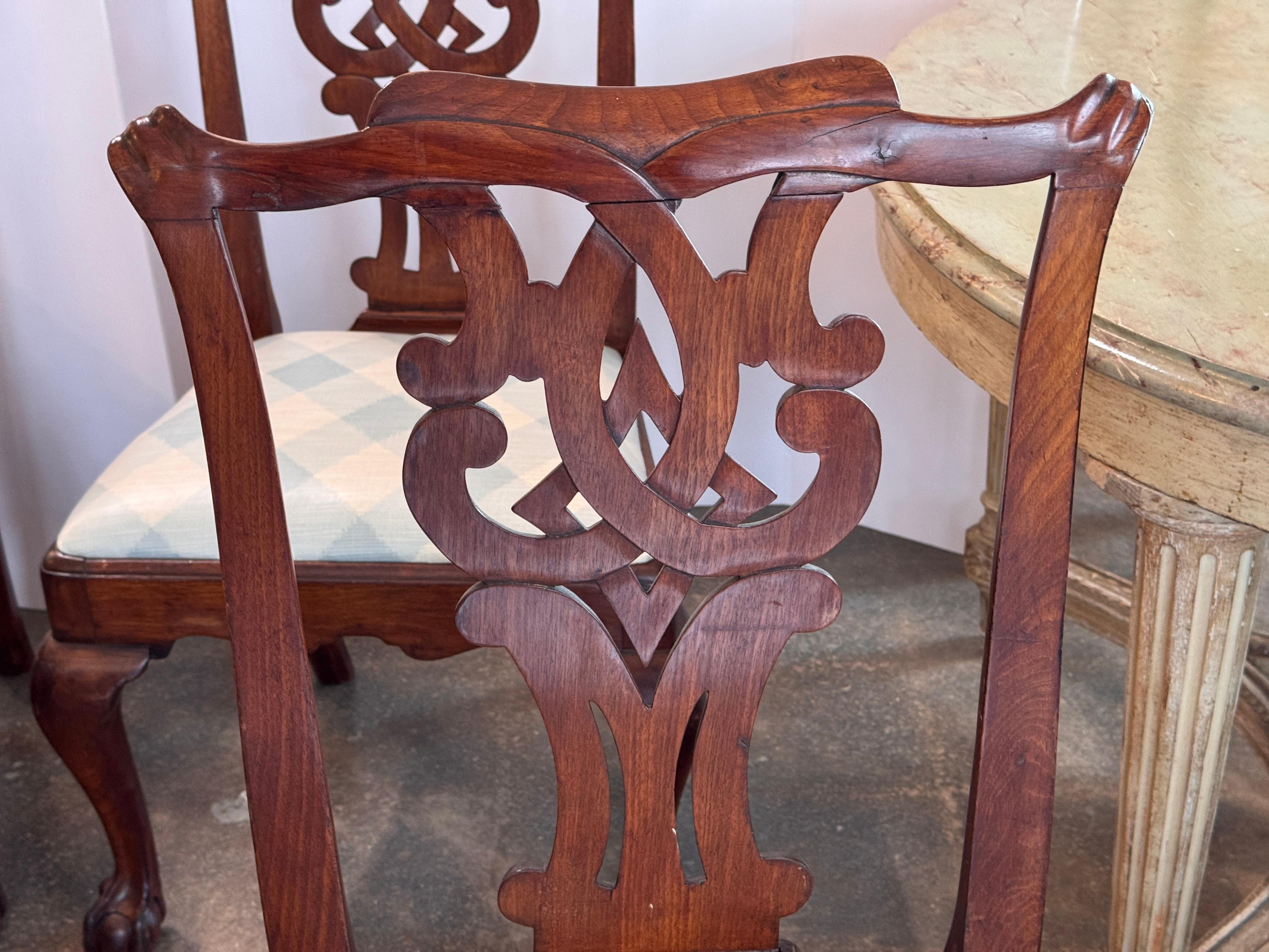 Set of 4 19th Century English Mahogany Chairs en venta 1