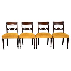 Set of 4 19th Century English Regency Mahogany Dining Chairs