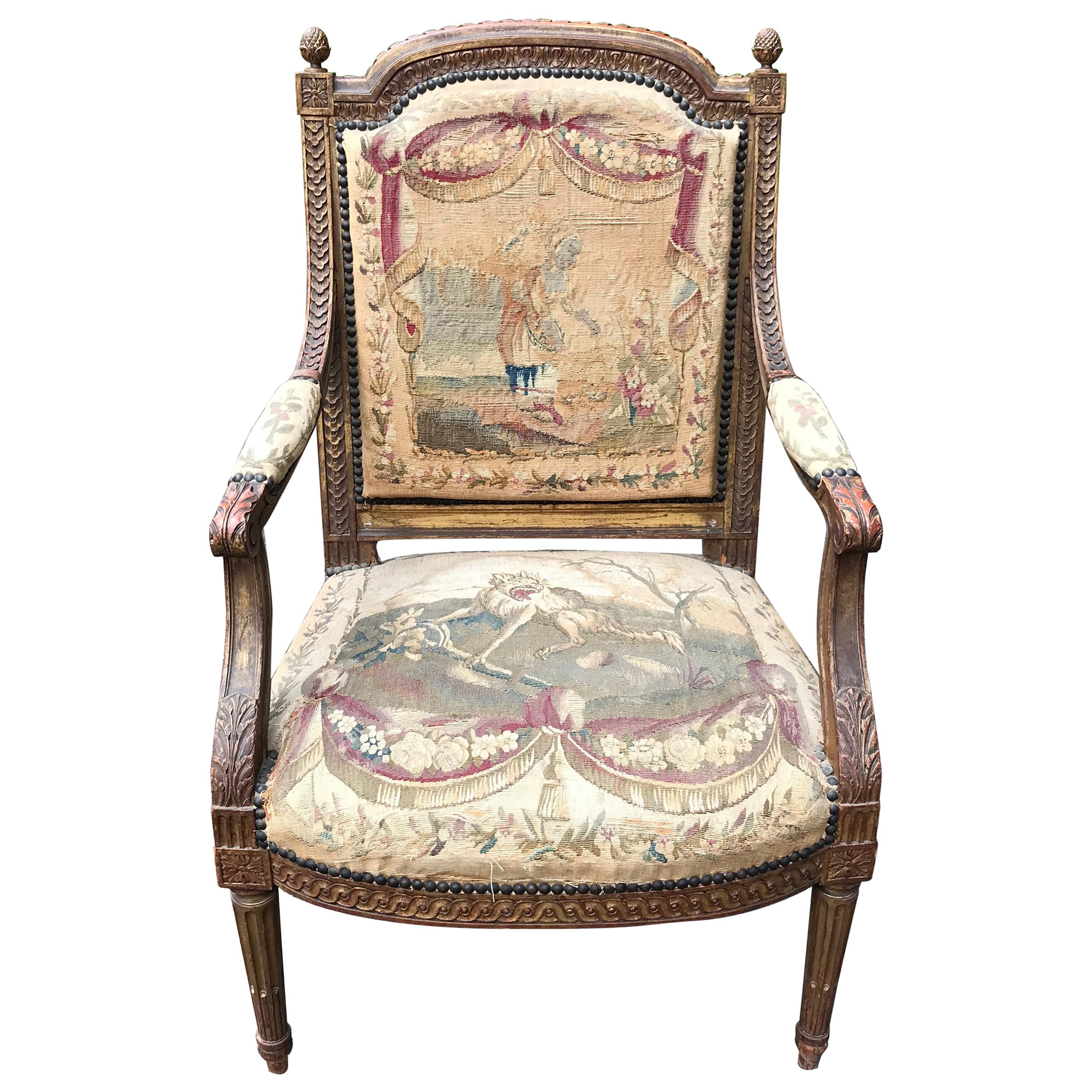 Set of 4, 19th Century French Louis XVI Fauteuils For Sale