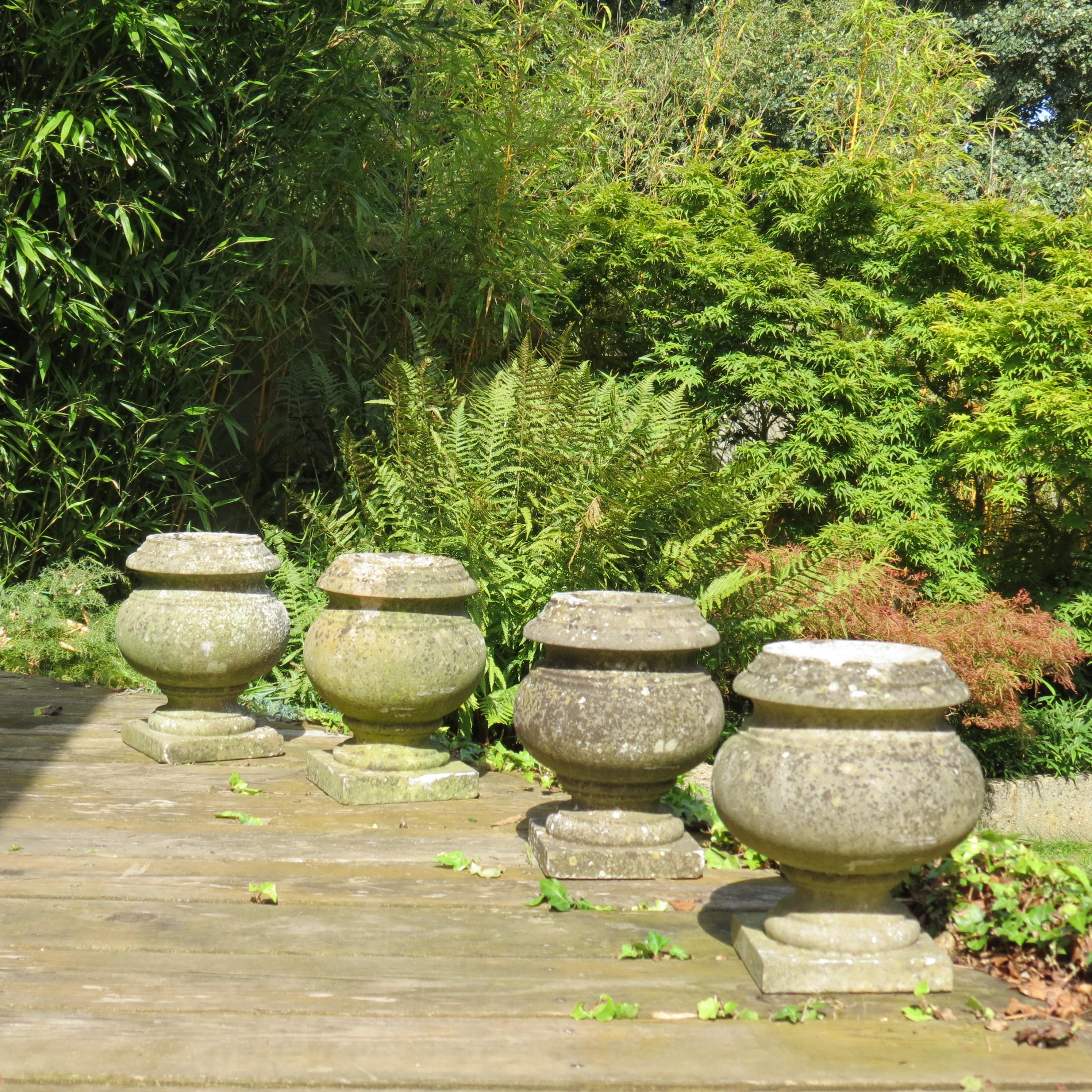 Set of 4 19th Century Marble Garden Urns 7