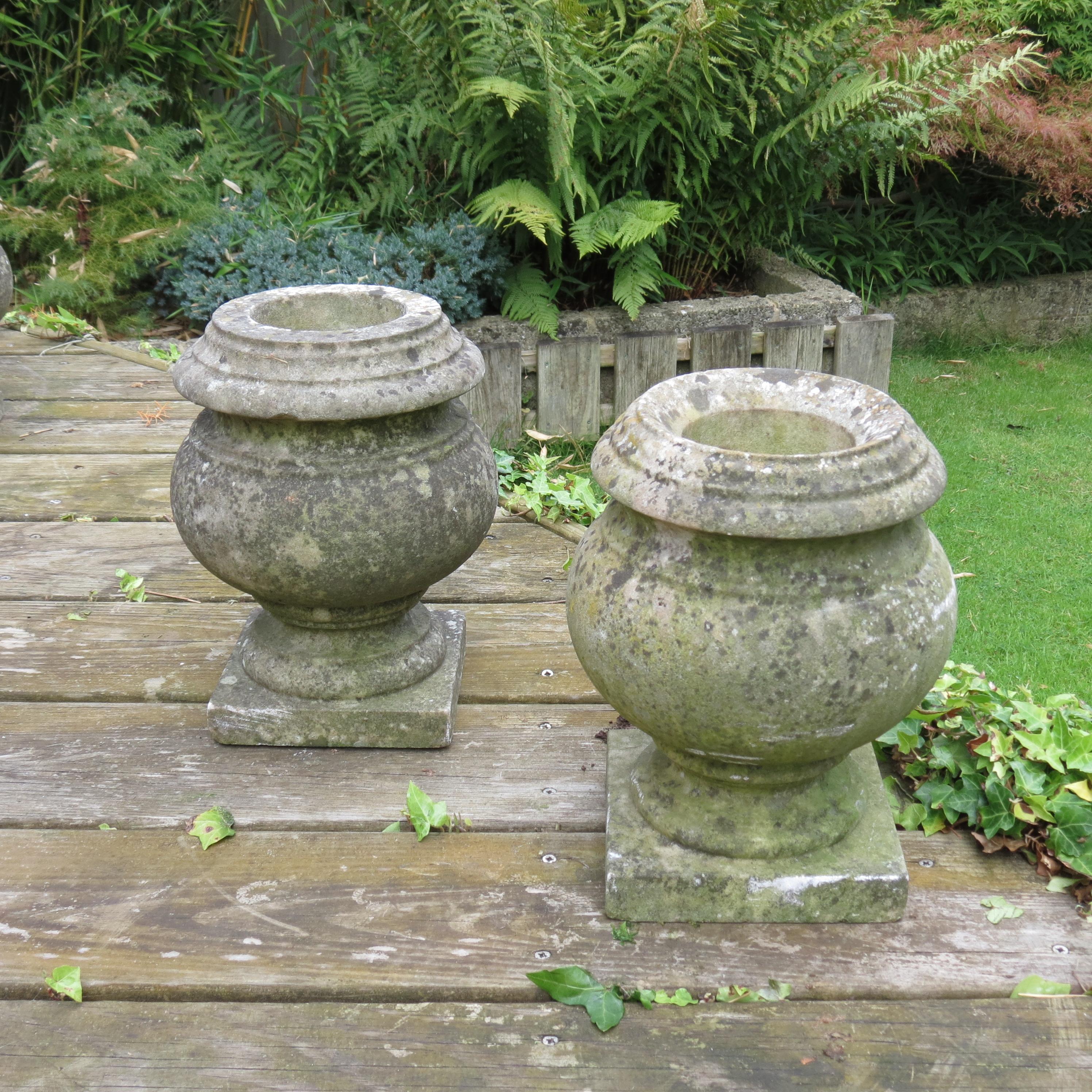 Set of 4 19th Century Marble Garden Urns 1