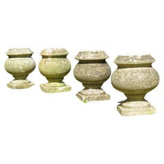Set of 4 19th Century Marble Garden Urns
