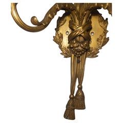 SET OF 4 19thc XL French Antique Louis XVI style Bronze Gas Conv. Wall Sconces