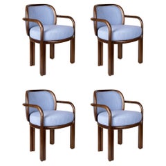 Set of 4 21st Century James Dining Chair Walnut Wood by Wood Tailors