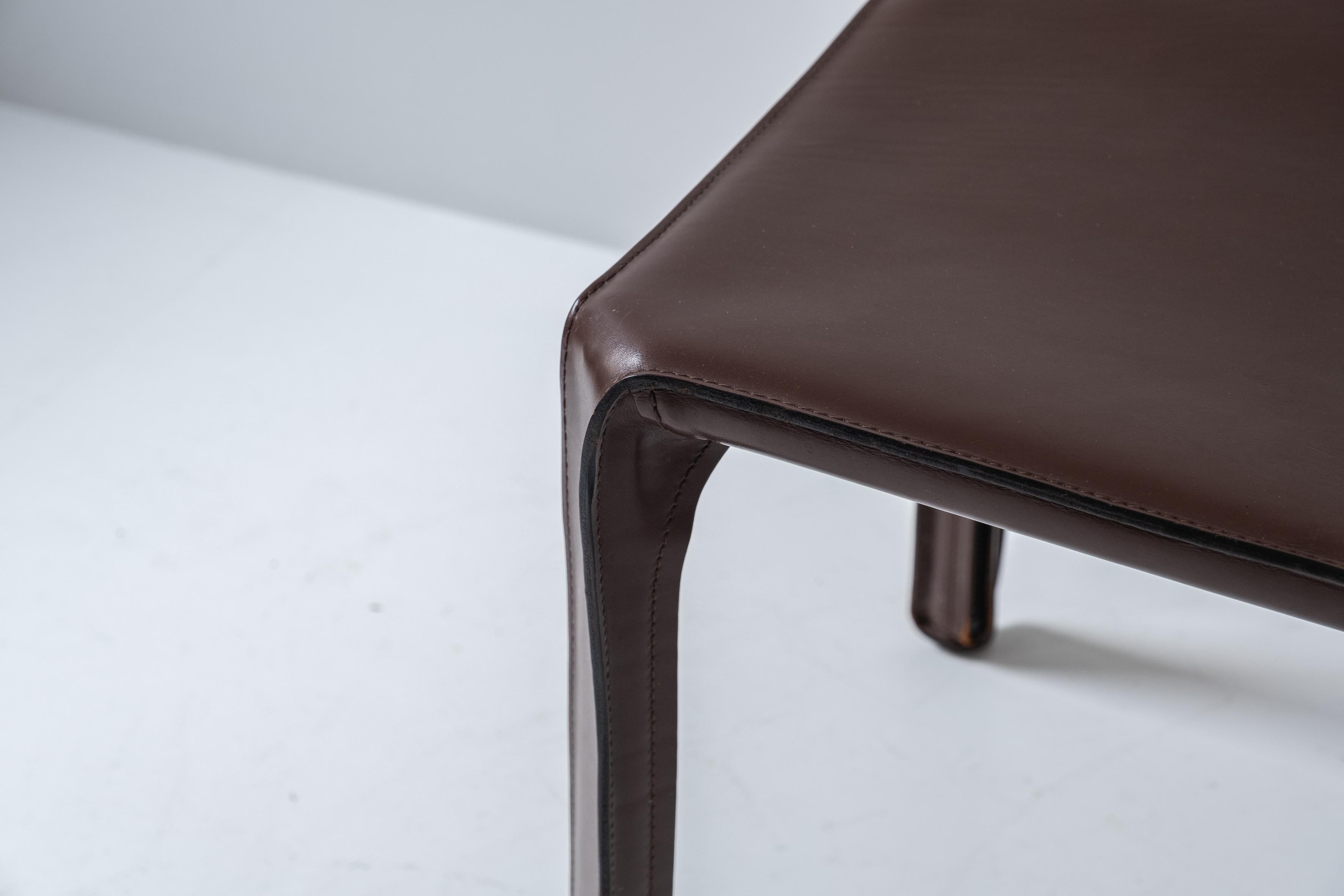 Set of 4 “412” Cab Chairs by Mario Bellini for Cassina, Italy, 1977 4