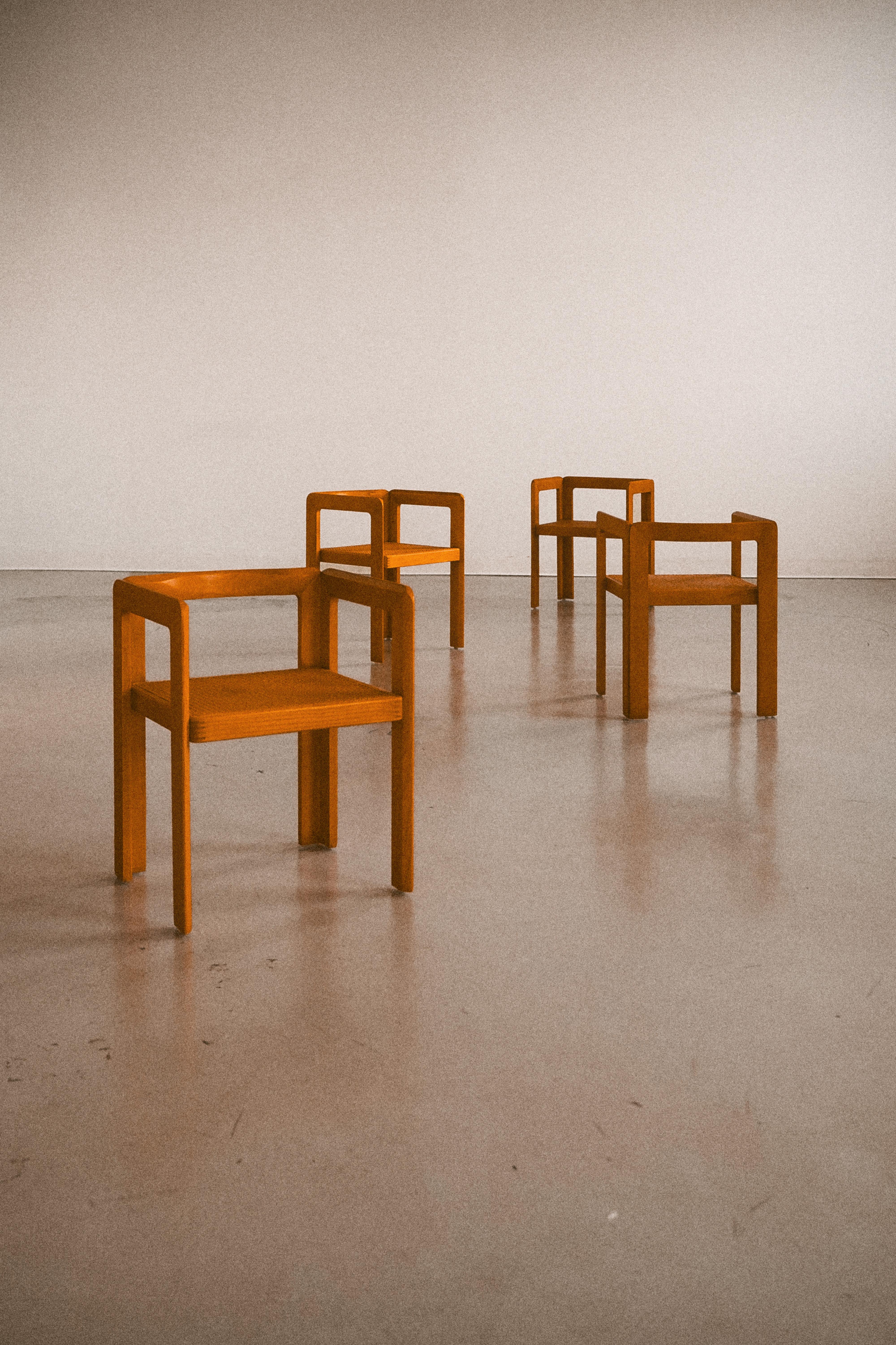 Modern Set of 4/6/10 Dining Chairs by Derk Jan De Vries For Sale