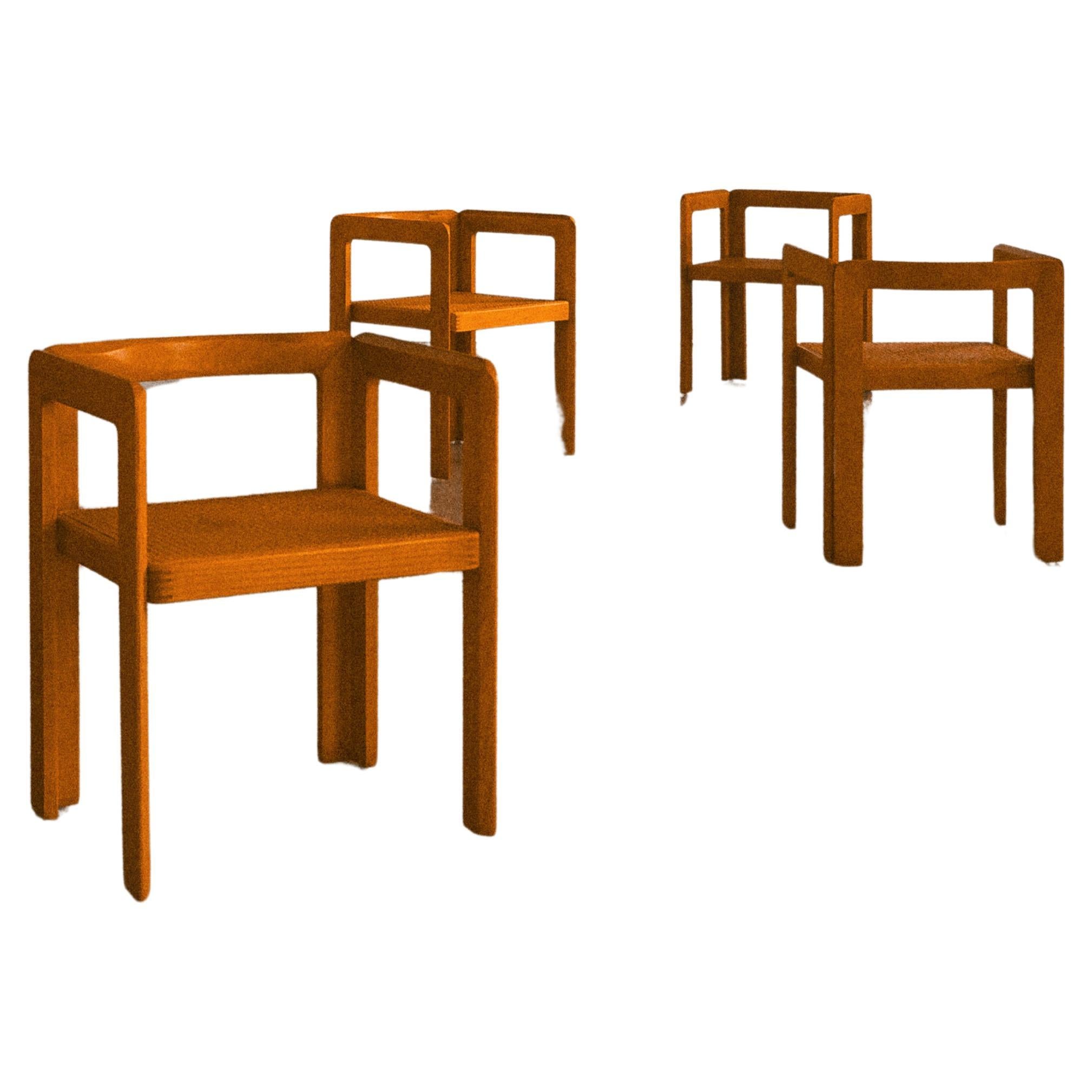 Set of 4/6/10 Dining Chairs by Derk Jan De Vries For Sale
