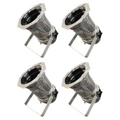 Vintage Set of 4 70s Aluminum Stage SpotLight