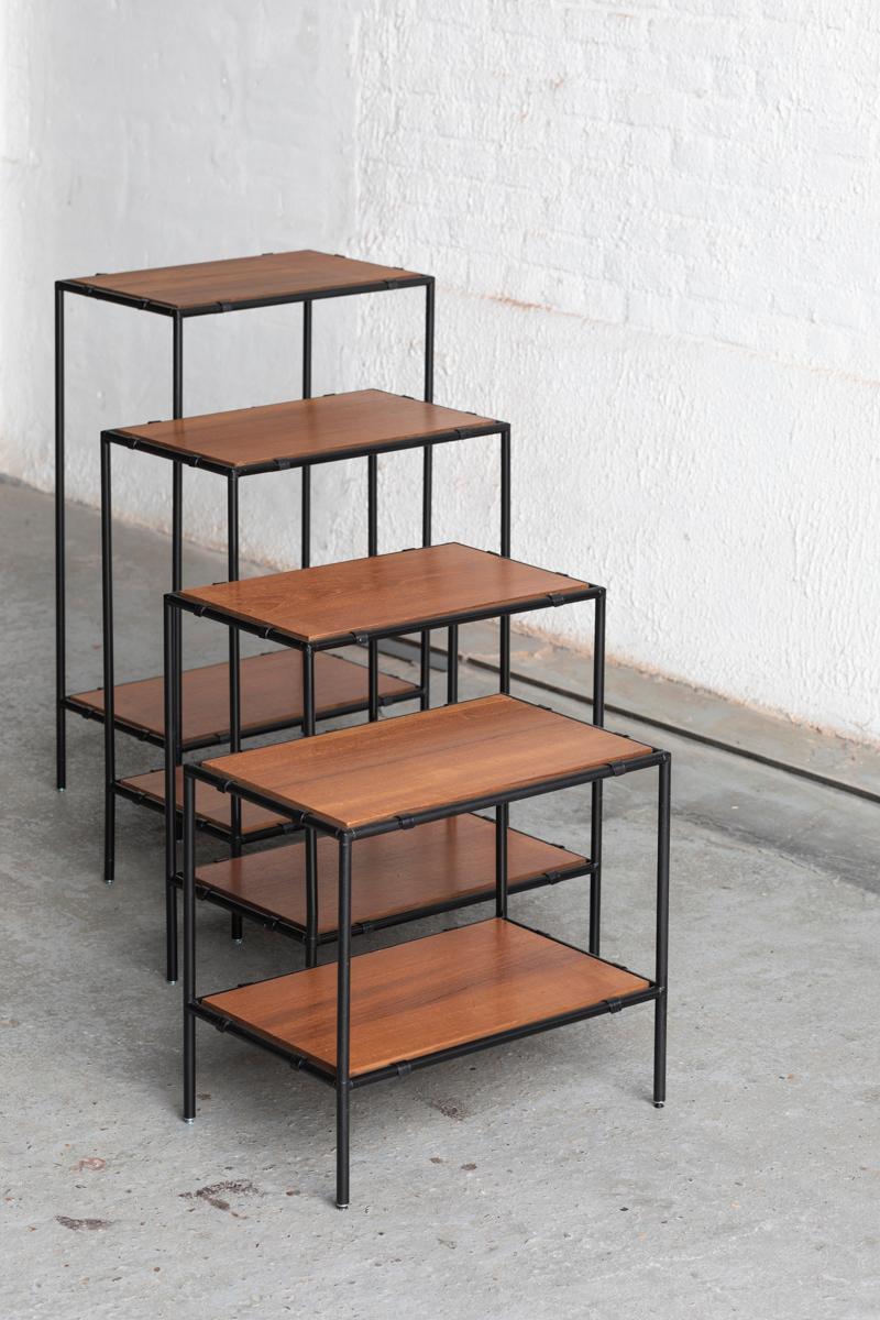 Mid-20th Century Set of 4 Abstracta side tables by Poul Cadovius,  Denmark, 1960's